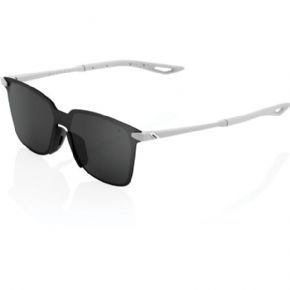 100% Legere Square Sunglasses Soft Tact Stone Grey/black Mirror Lens