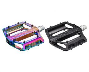 Supacaz Krypto Cnc Alloy Flat Dh Pedals - PU material is hard wearing yet offers great grip for bare skin or gloves
