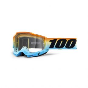 100% Accuri 2 Goggles Sunset/clear Lens  2022 - Plaid or plain reversible and insulating versatility