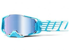 100% Armega Goggles Sky/mirror Blue Lens  2022 - Plaid or plain reversible and insulating versatility