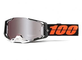 100% Armega Goggles Blacktail/hiper Silver Mirror Lens  2022 - Plaid or plain reversible and insulating versatility