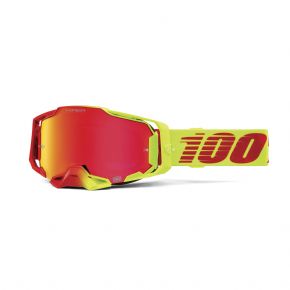 100% Armega Goggles Solaris/hiper Red Mirror Lens  2022 - Plaid or plain reversible and insulating versatility