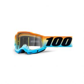 100% Accuri 2 Youth Goggles Sunset/clear Lens  2022 - Plaid or plain reversible and insulating versatility
