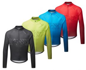 Altura Airstream Mens Long Sleeve Jersey - WARM POLARTEC FLEECE LINED COLLAR AND DWR COATING.