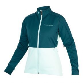 Endura Womens Windchill Jacket 2 Deep Teal - Critically positioned high stretch wind and waterproof panels