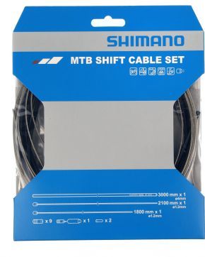 Shimano Mtb Gear Cable Set With Stainless Steel Inner Wire Black