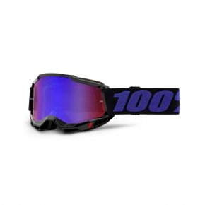 100% Accuri 2 Youth Goggles Moore/red/blue Mirror Lens  2022 - Plaid or plain reversible and insulating versatility