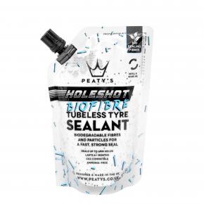 Peatys Holeshot Biofibre Tubeless Tyre Sealant 120ml Trail Pouch - Typified by its lightweight (285g) supportive shape and pressure-relief channel