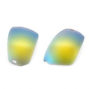 Bz Optics Pho Gold Mirror Replacement Lenses - Our PHO frame with Blue Mirror lens and discreet bi-focal reader.