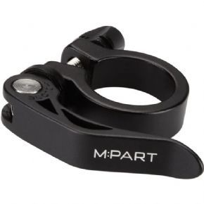 M:part Quick Release Seat Clamp 31.8mm - Typified by its lightweight (285g) supportive shape and pressure-relief channel