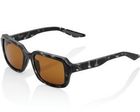 100% Rideley Sunglasses Black Havana/Bronze PEAKPOLAR Lens - Performance bar wrap with an ideal balance of cushion road feel and grip