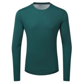 Altura Kielder Lightweight Long Sleeve Jersey Teal - WARM POLARTEC FLEECE LINED COLLAR AND DWR COATING.