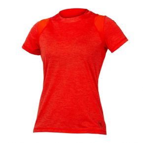 Endura Singletrack Womens Short Sleeve Jersey Paprika - 