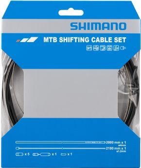 Shimano Mtb Gear Cable Set For Rear Only Stainless Steel Inner Black - Close ratio gearing allows a more efficient use of energy through finer cadence control