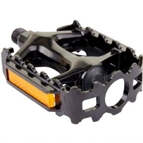 M:part Essential Alloy Trekking Pedals Black - PU material is hard wearing yet offers great grip for bare skin or gloves