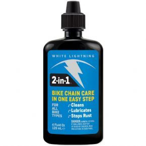 White Lightning 2 In 1 Chain Lube/cleaner 4oz/120ml