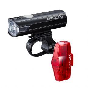 Cateye AMPP 400S/VIZ 100 USB-C Light Set - 