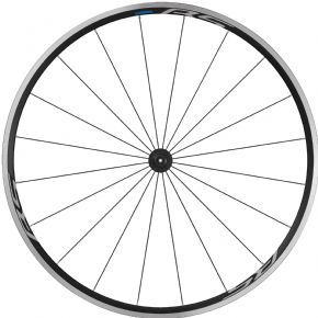 Shimano WH-RS100 clincher wheel, 100 mm Q/R axle, front, black - Great value front RS100 clincher wheel 20 black stainless steel spokes
